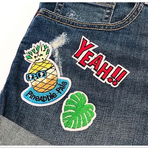 NWT SP Black Label Jean Denim Shorts Pineapple - Picture 5 of 6